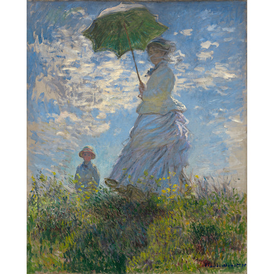 Woman with a Parasol - Claude Monet (c. 1875)
